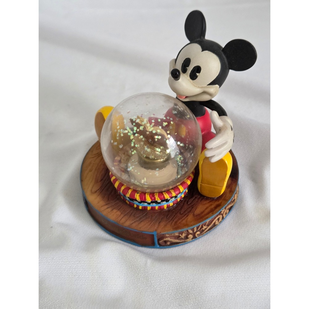 2000 Walt Disney World Mickey Mouse Once Upon A Time Mini Snow Globe Storybook
